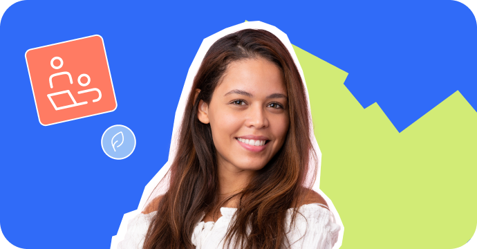 Professionnelle souriante dans l’univers accompagnement et communication – centre de formation Axio Care