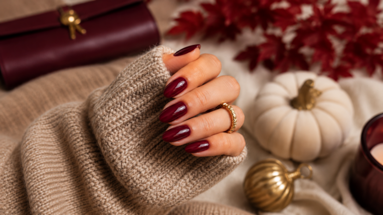 Ongles bordeaux